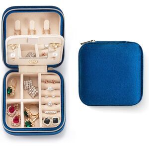 New Jewelry Box Compact Velvet Travel Small Elegant Convenient Storage Trinkets